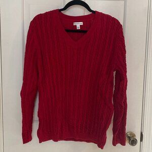 Croft & Barrow Red Cable Knit Sweater